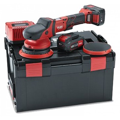 Flex Accu Polijstmachine XFE 15 150 18.0-EC/5.0 Set (incl. 2 accu's, 125mm steunschijf)